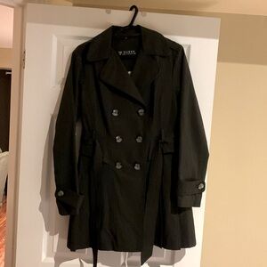 Ladies Guess size Large black trench coat